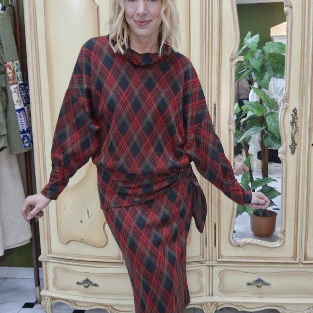 Conjunto de falda cuadros