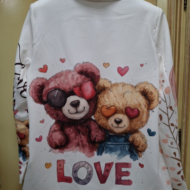 Chaqueta ojos corazones ositos