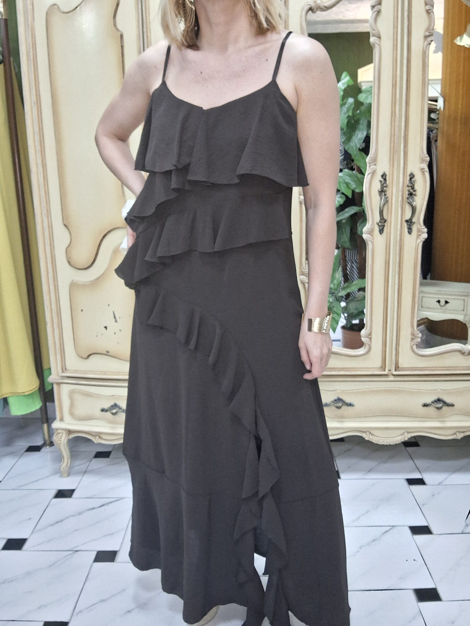 Vestido largo volantes - Imagen 3