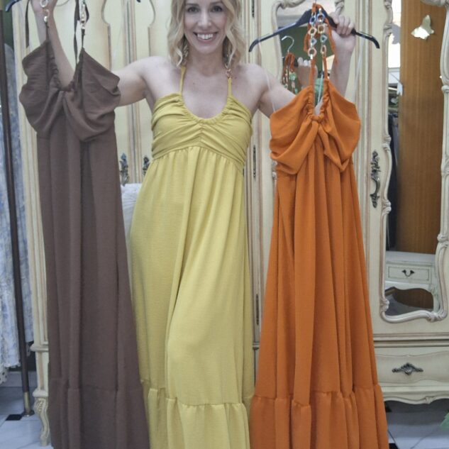 Vestido tirantes abalorios