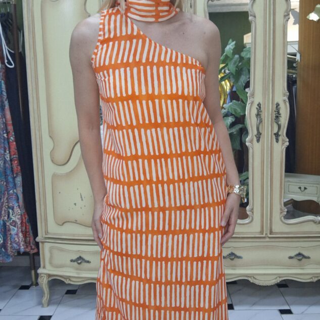 Vestido lazada cuello