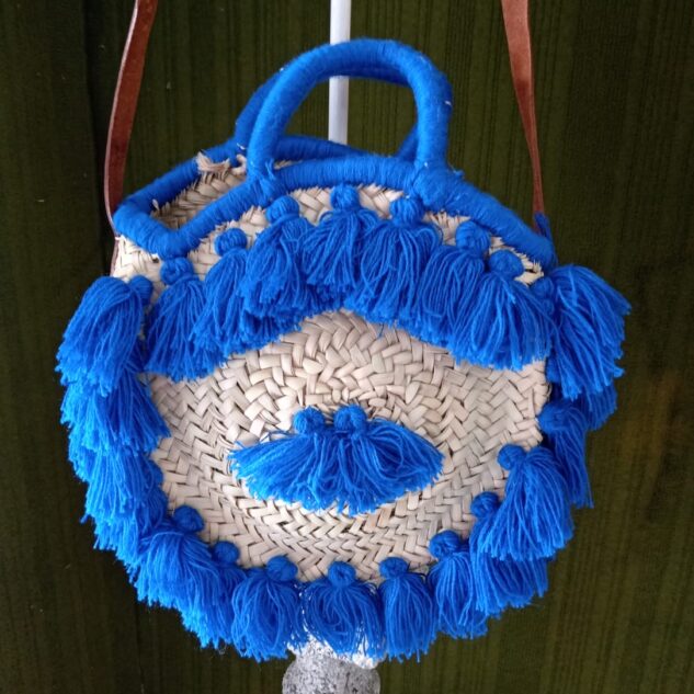 Bolso borlones azules