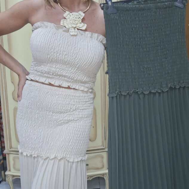 Conjunto falda plisada