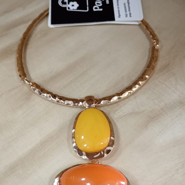 Collar piedras naranja-amarillo