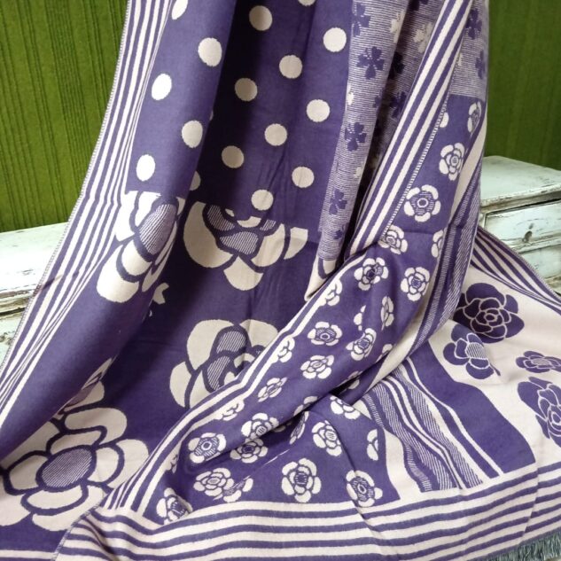 Pashmina flores color morado