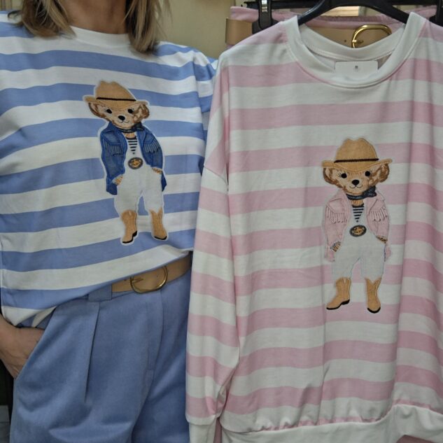 Sudadera rayas osito