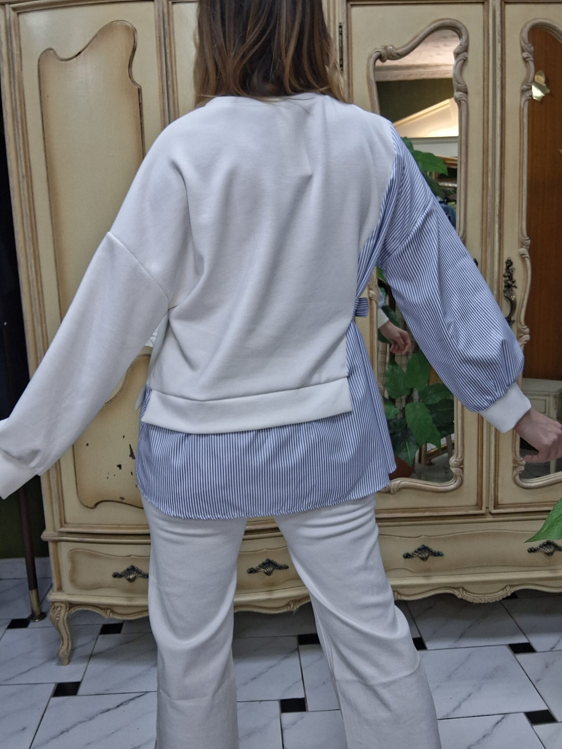 Sudadera camisa rayas - Imagen 7