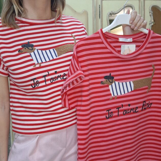 Camiseta rayas perrito