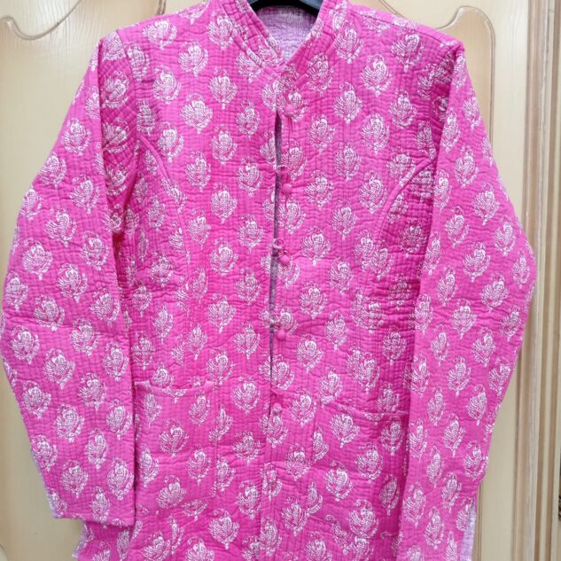 Chaqueta rosa y malva