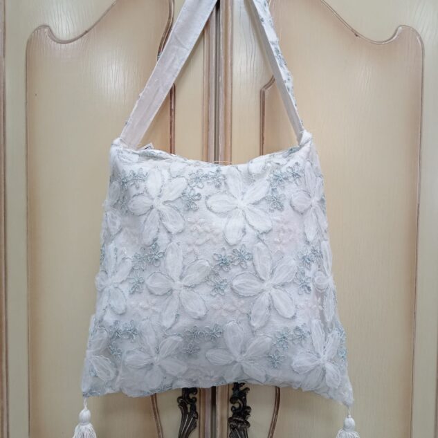 Bolso brillos verde agua