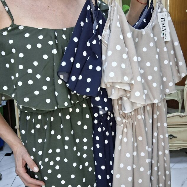 Vestido lunares volantes