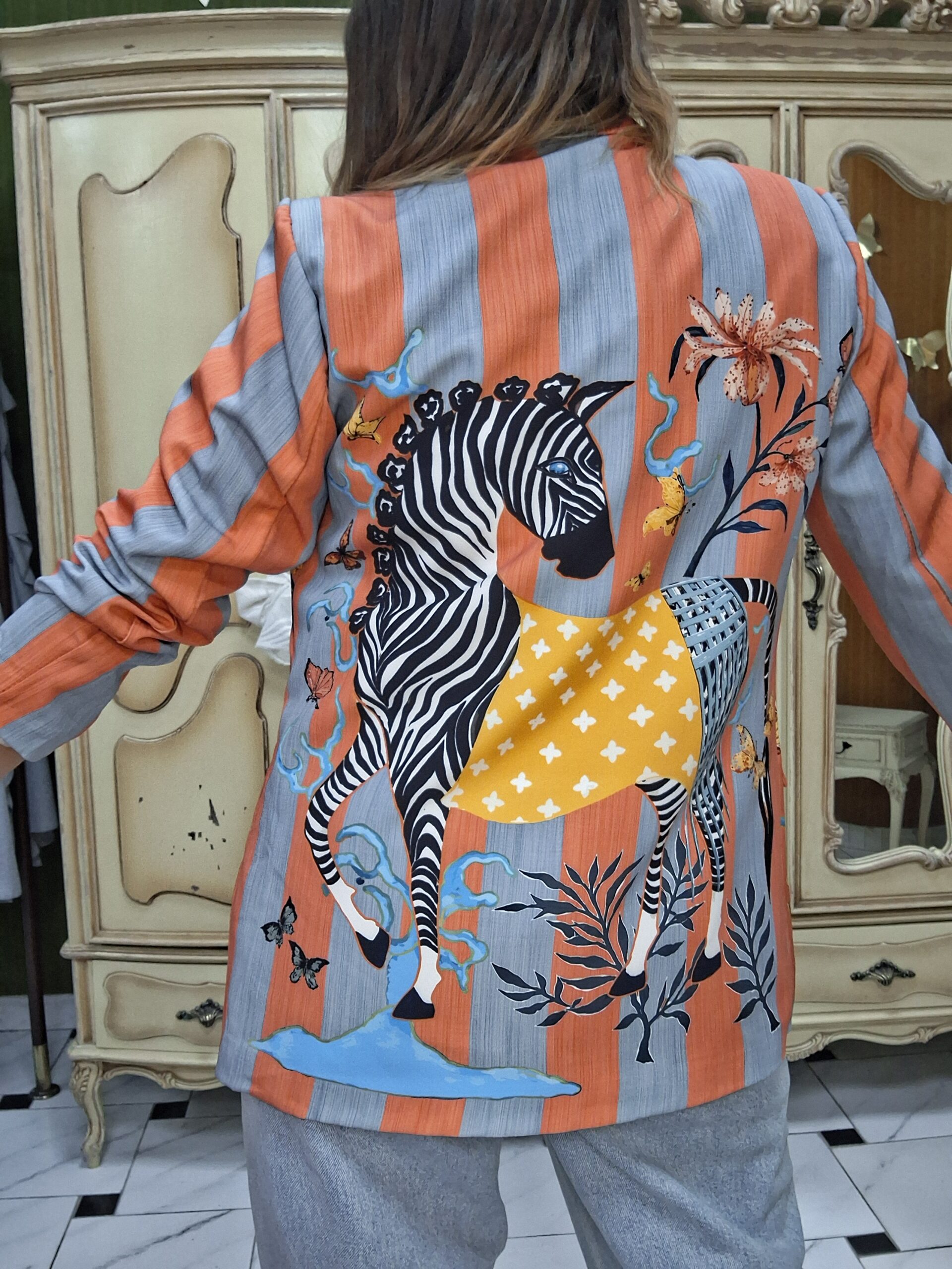 Chaqueta rayas cebra