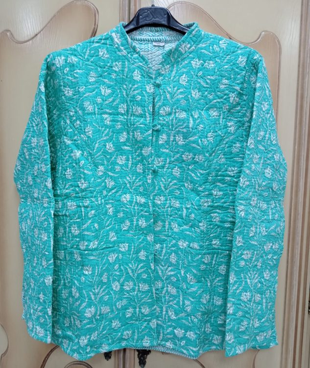 Chaqueta reversible verde agua