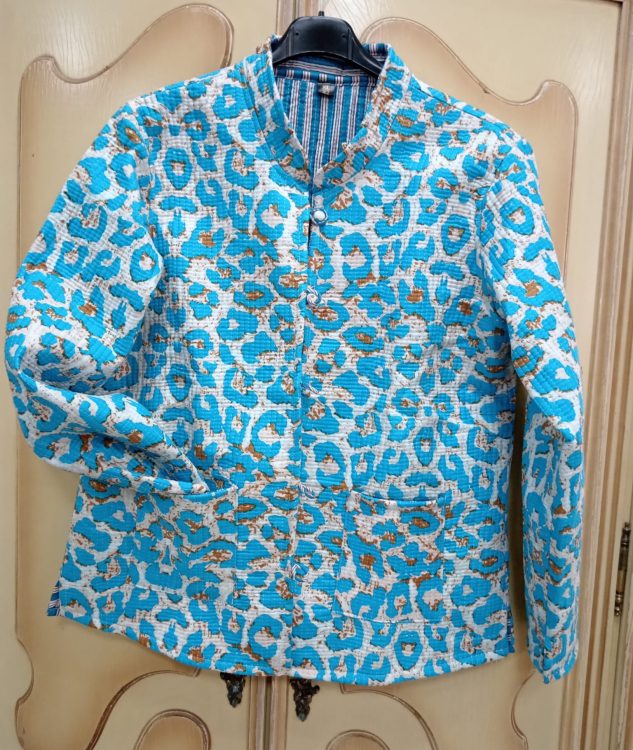 Chaqueta reversible turquesa